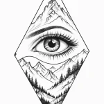 Eye mountain — эскиз тату (№1750700222_1, 23.06.2025 17:37) — Tatufoto.com