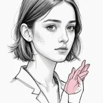 A sketch of the main character from lady bird… — эскиз тату (№1750700510_0, 23.06.2025 17:41) — Tatufoto.com
