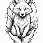 A linework tattoo of the fox force five hand… — эскиз тату (№1750700757_0, 23.06.2025 17:45) — Tatufoto.com