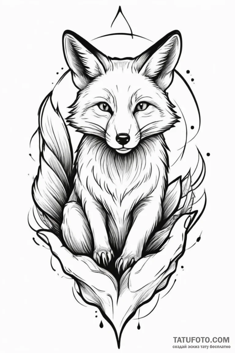 A linework tattoo of the fox force five hand... - эскиз тату (№1750700757_0, 23.06.2025 17:45) — Tatufoto.com