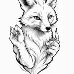 A linework tattoo of the fox force five hand… — эскиз тату (№1750700757_1, 23.06.2025 17:45) — Tatufoto.com