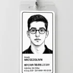A minimalist tattoo of the «mclovin» id card, — эскиз тату (№1750700900_1, 23.06.2025 17:48) — Tatufoto.com