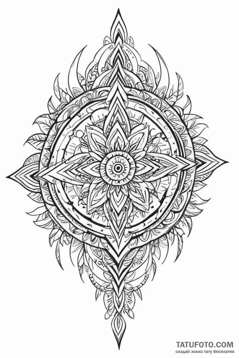 Tribal (pattern) - эскиз тату (№1750701047_0, 23.06.2025 17:50) — Tatufoto.com