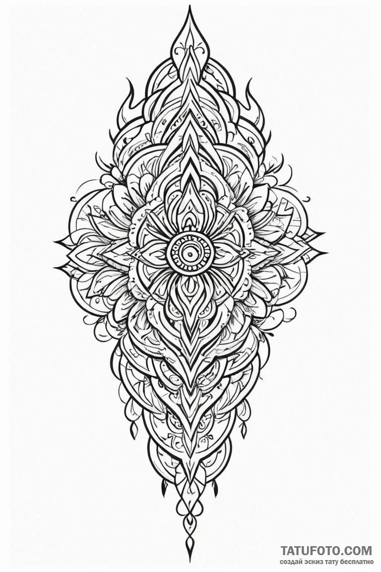 Tribal (pattern) - эскиз тату (№1750701047_1, 23.06.2025 17:50) — Tatufoto.com