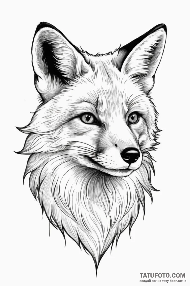 Fox - эскиз тату (№1750701120_0, 23.06.2025 17:52) — Tatufoto.com