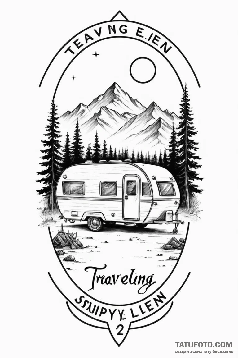 A minimalist tattoo of the "traveling symphon... - эскиз тату (№1750702919_1, 23.06.2025 18:21) — Tatufoto.com