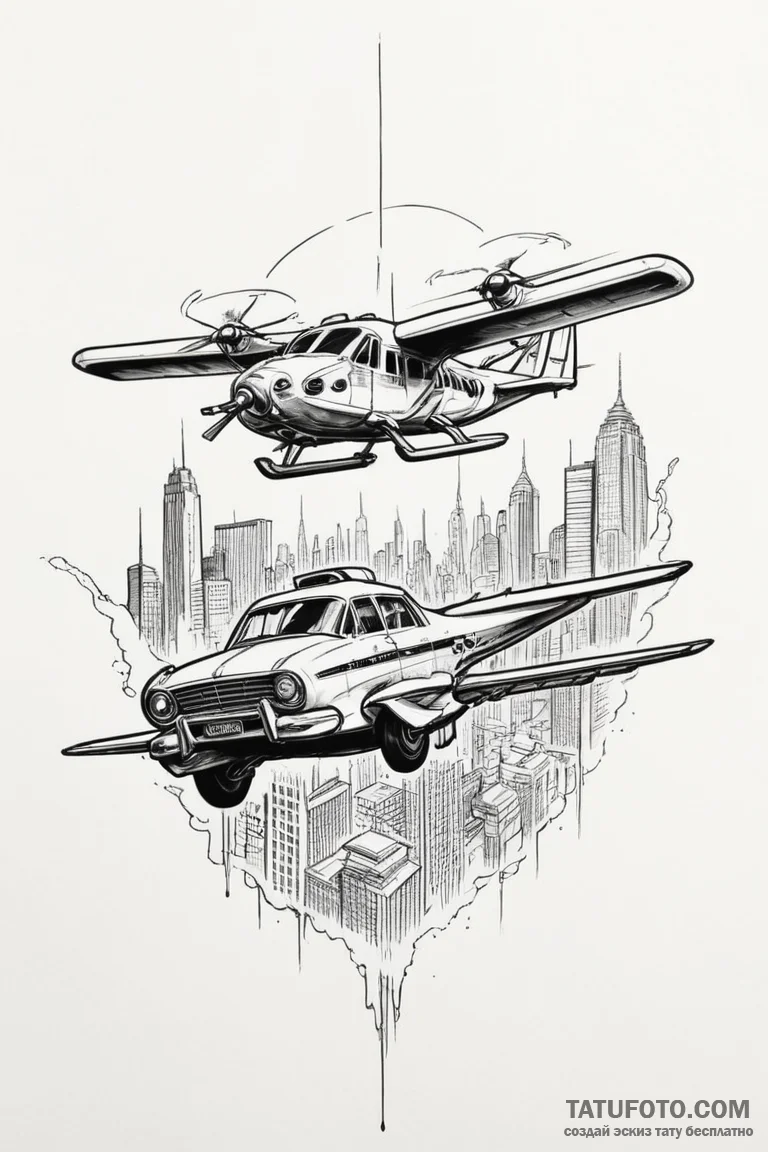 A graphic novel style tattoo of korben dallas... - эскиз тату (№1750704710_0, 23.06.2025 18:51) — Tatufoto.com