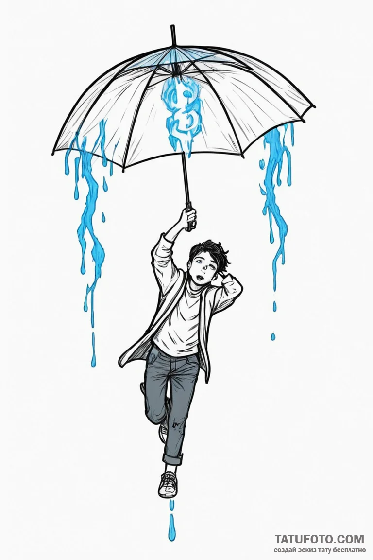 A sketch of number five from the umbrella aca... - эскиз тату (№1750705546_0, 23.06.2025 19:05) — Tatufoto.com