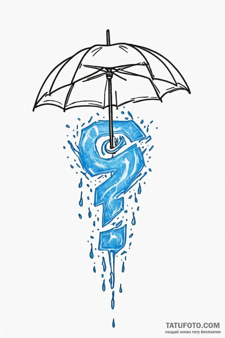 A sketch of number five from the umbrella aca... - эскиз тату (№1750705546_1, 23.06.2025 19:05) — Tatufoto.com