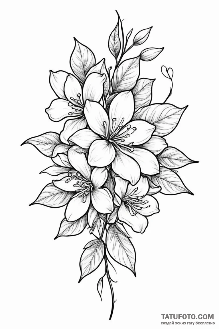 Jasmine - эскиз тату (№1750705612_1, 23.06.2025 19:06) — Tatufoto.com