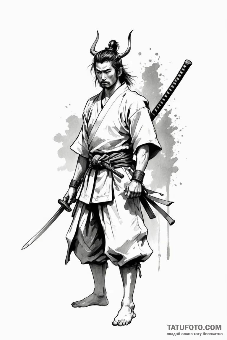 Samurai - эскиз тату (№1750710246_0, 23.06.2025 20:24) — Tatufoto.com
