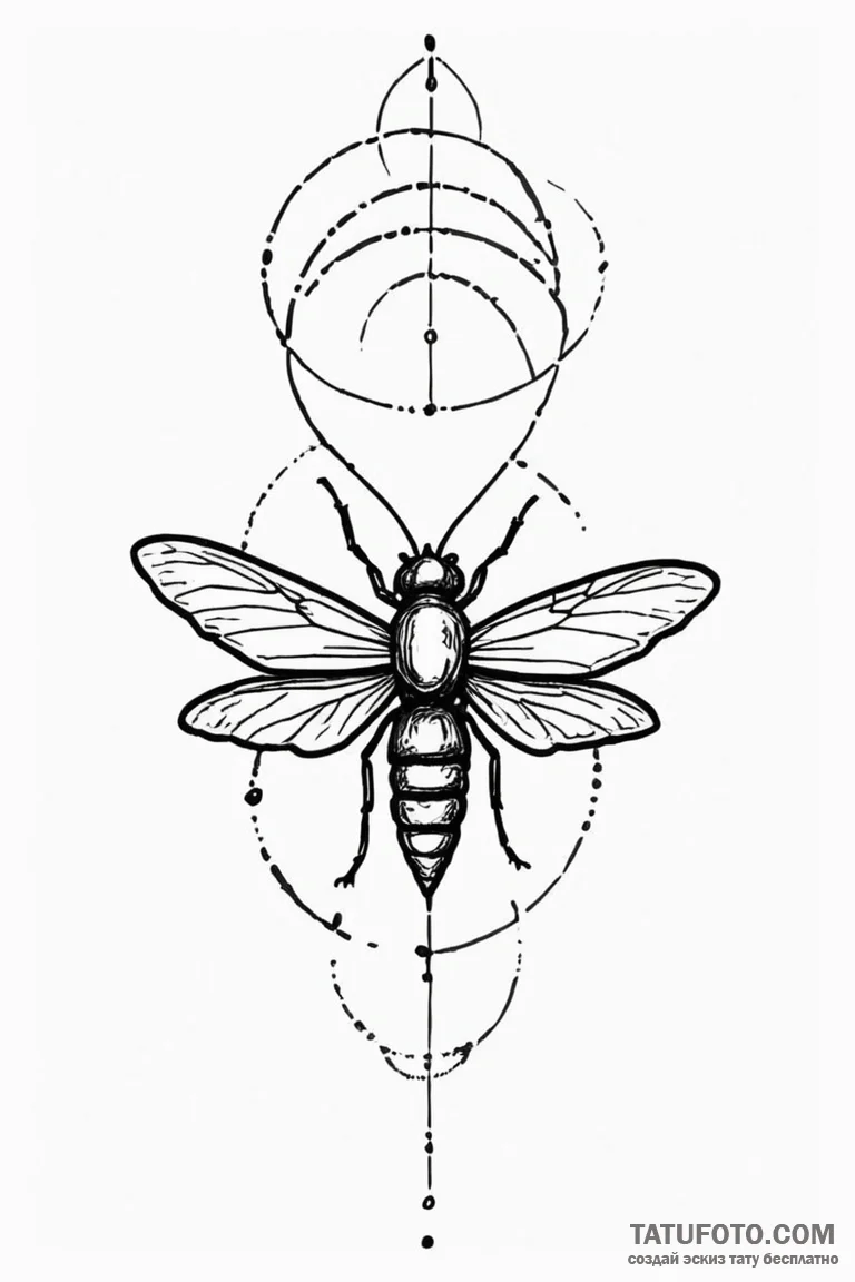 A linework tattoo of the firefly symbol from... - эскиз тату (№1750710948_0, 23.06.2025 20:35) — Tatufoto.com