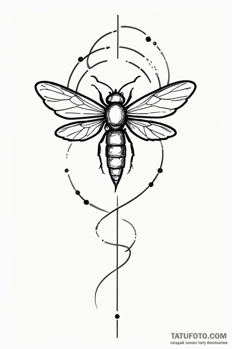 A linework tattoo of the firefly symbol from... - эскиз тату (№1750710948_1, 23.06.2025 20:35) — Tatufoto.com