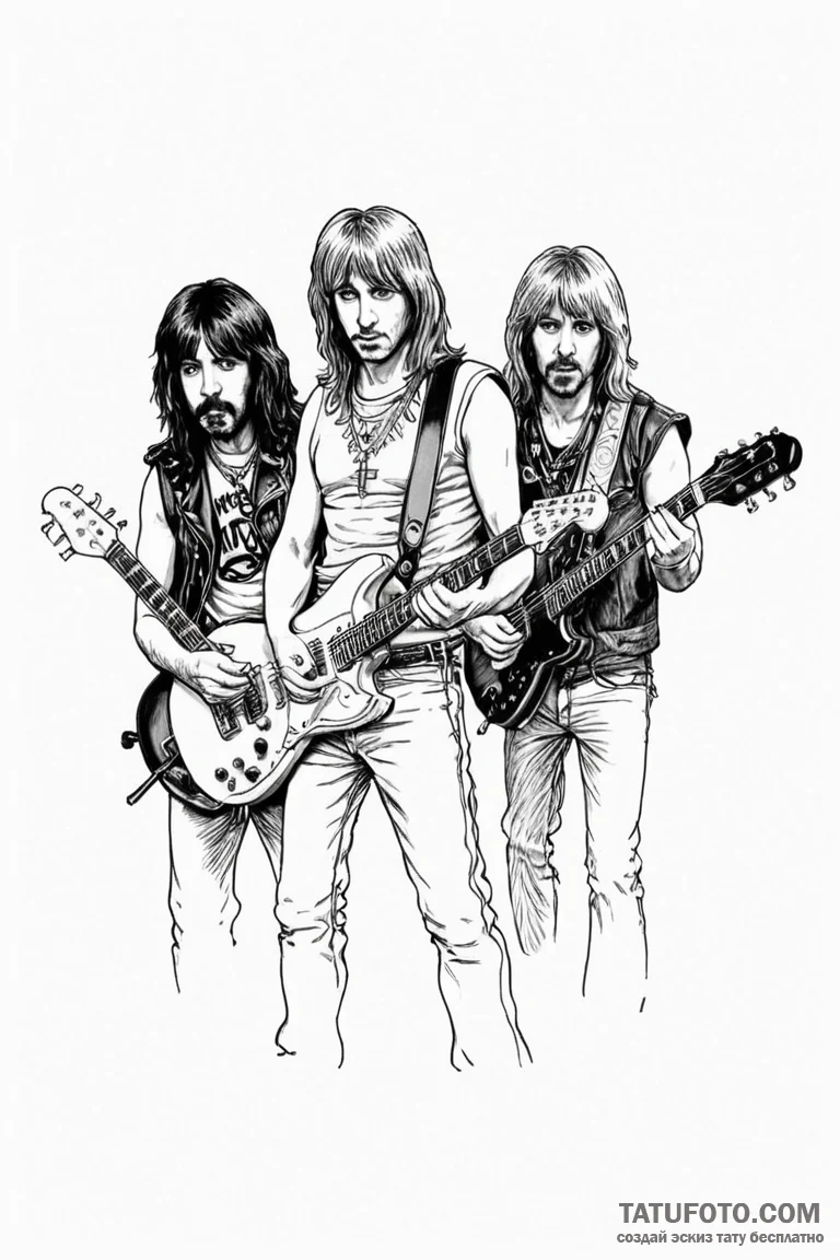 A sketch of the main characters from this is... - эскиз тату (№1750711848_0, 23.06.2025 20:50) — Tatufoto.com