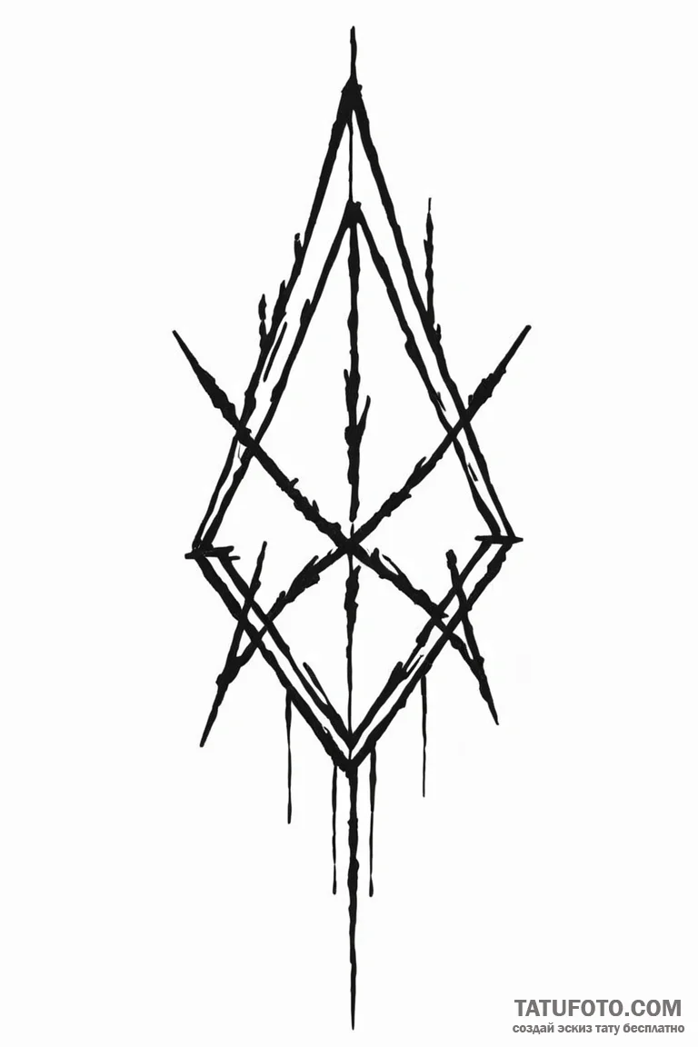 A linework design of the mysterious symbol fr... - эскиз тату (№1750713643_0, 23.06.2025 21:20) — Tatufoto.com