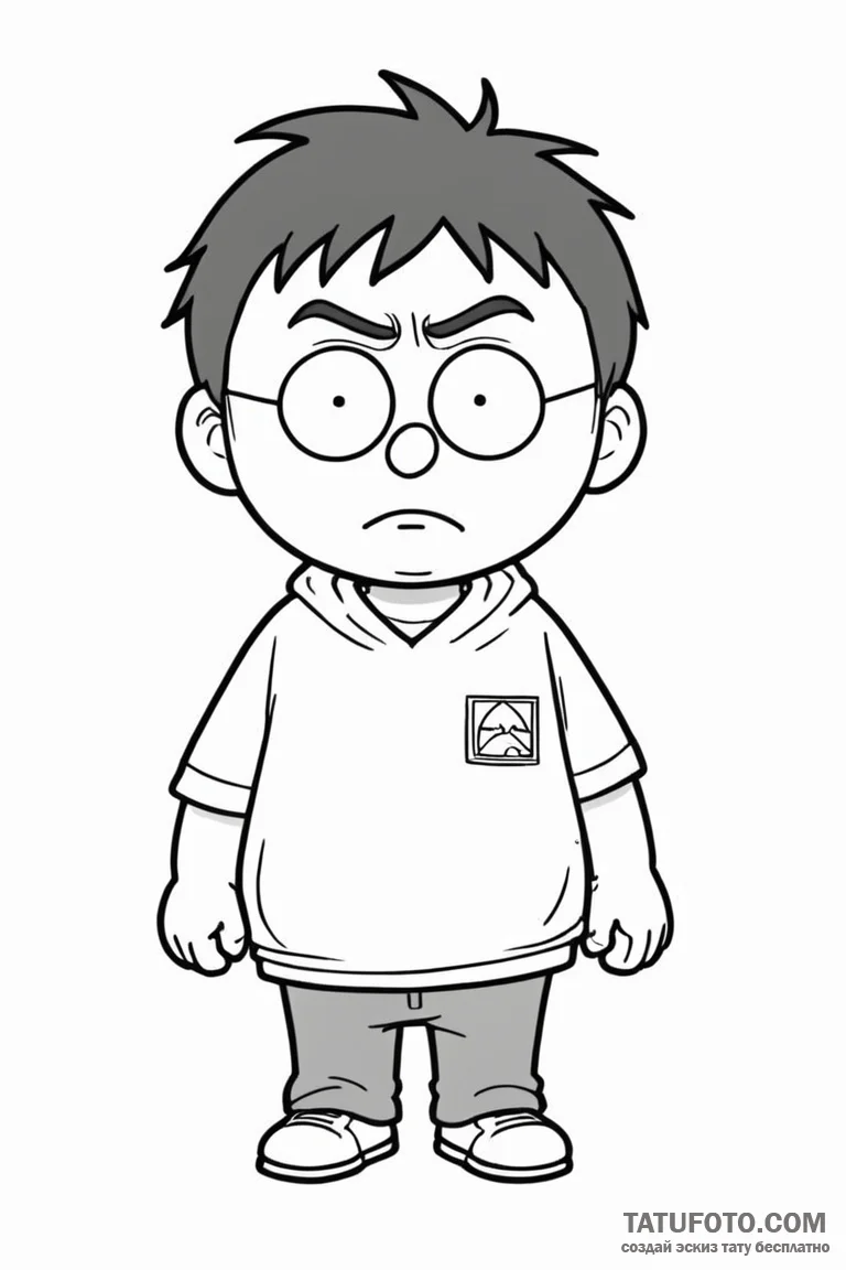 A neo-traditional tattoo of randy marsh from... - эскиз тату (№1750713781_1, 23.06.2025 21:23) — Tatufoto.com