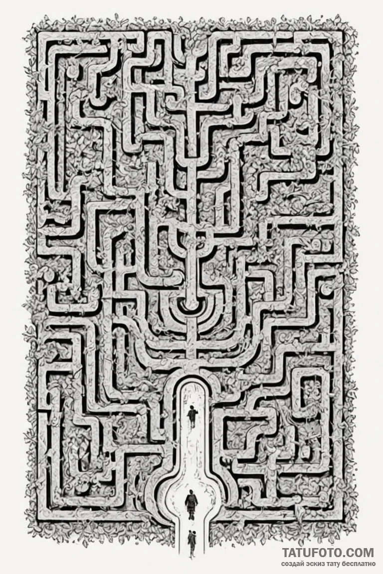 A linework tattoo of the maze from the shinin... - эскиз тату (№1750714774_0, 23.06.2025 21:39) — Tatufoto.com