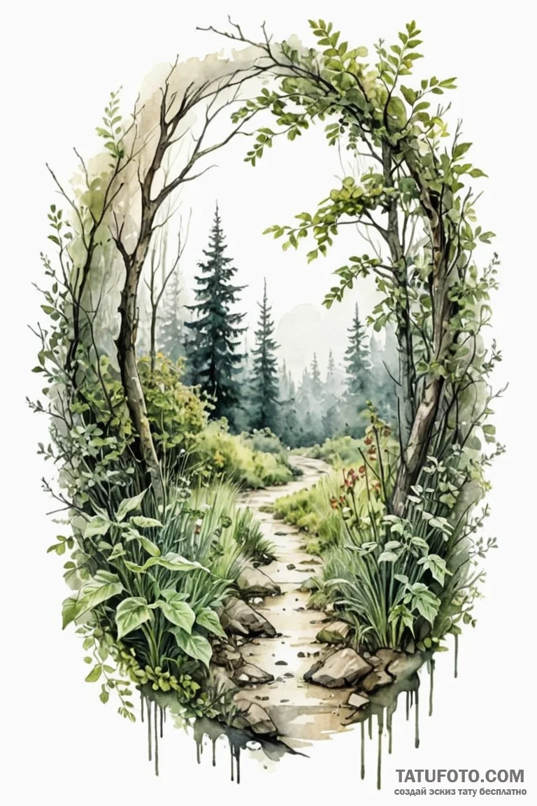 143. (stalker) a melancholic watercolor sketc... - эскиз тату (№1750716540_1, 23.06.2025 22:09) — Tatufoto.com