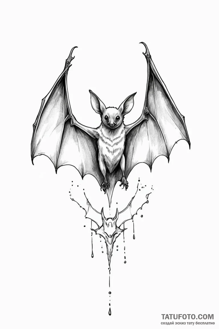 Bat - эскиз тату (№1750717565_1, 23.06.2025 22:26) — Tatufoto.com