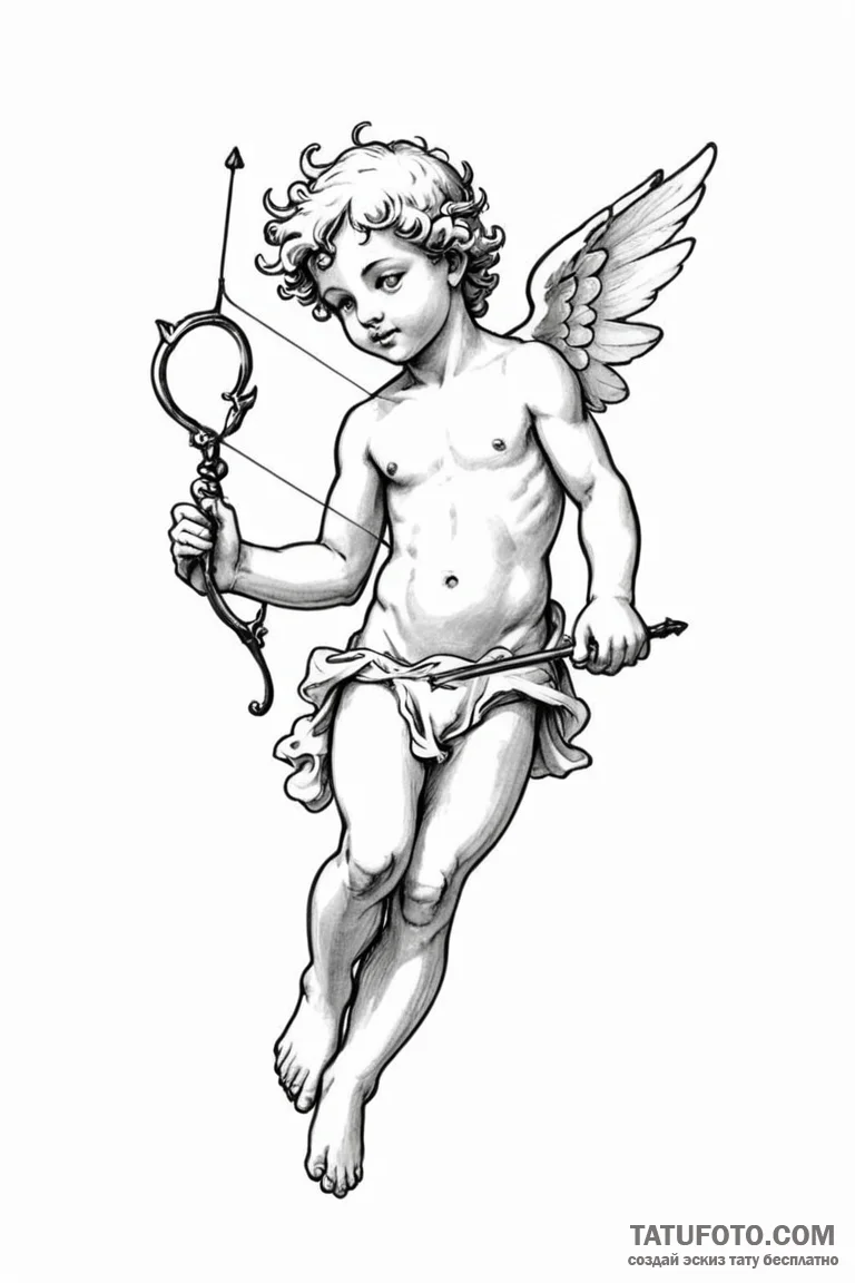 Cupid - эскиз тату (№1750717789_1, 23.06.2025 22:29) — Tatufoto.com