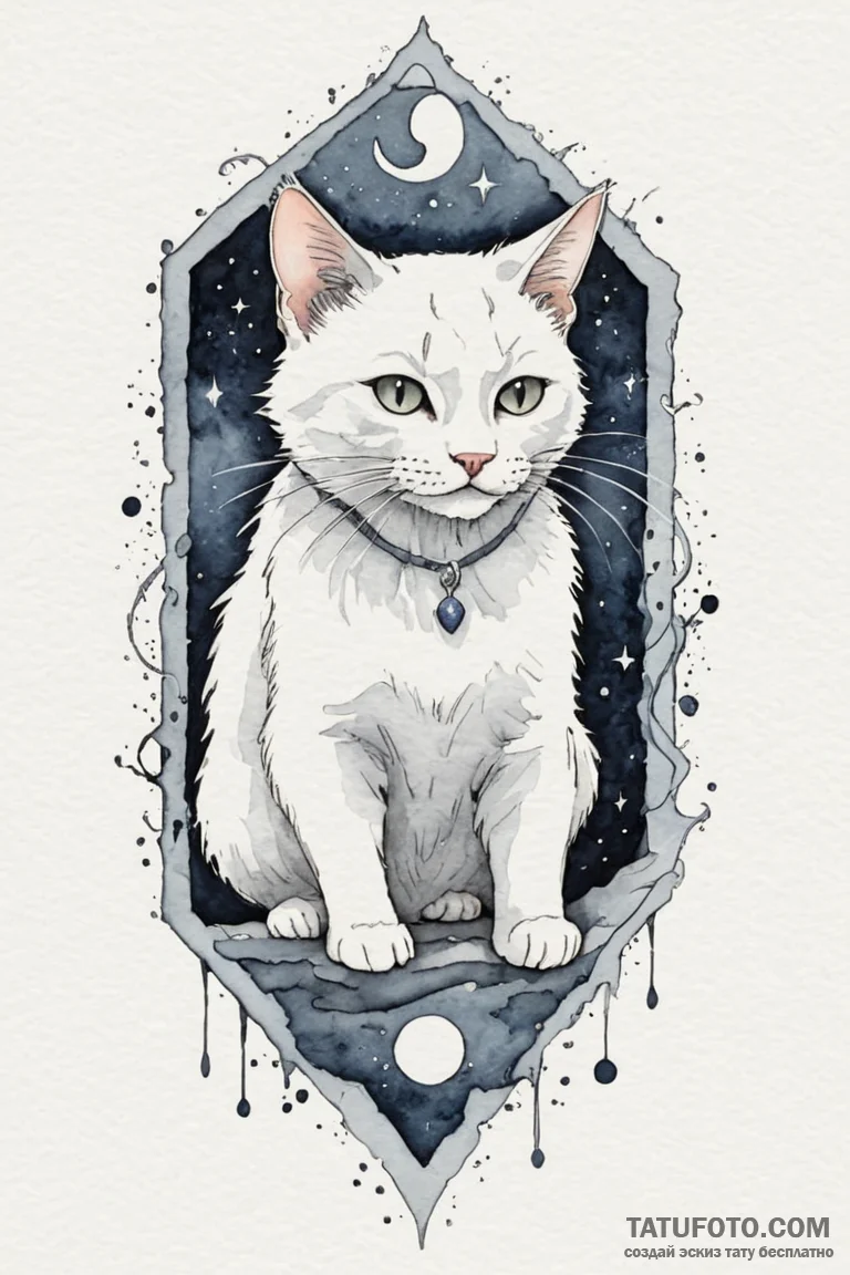 A watercolor sketch of the animated "a dream... - эскиз тату (№1750718491_0, 23.06.2025 22:41) — Tatufoto.com