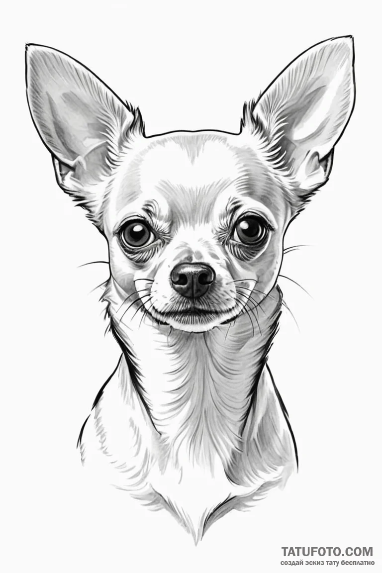 Chihuahua - эскиз тату (№1750721322_1, 23.06.2025 23:28) — Tatufoto.com