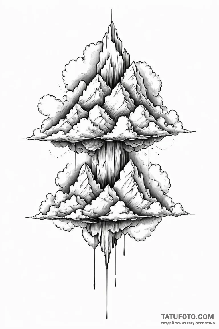 Clouds - эскиз тату (№1750725736_0, 24.06.2025 00:42) — Tatufoto.com