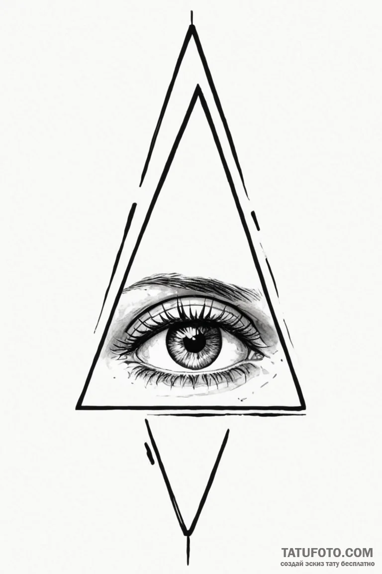 Eye in triangle - эскиз тату (№1750725808_1, 24.06.2025 00:43) — Tatufoto.com