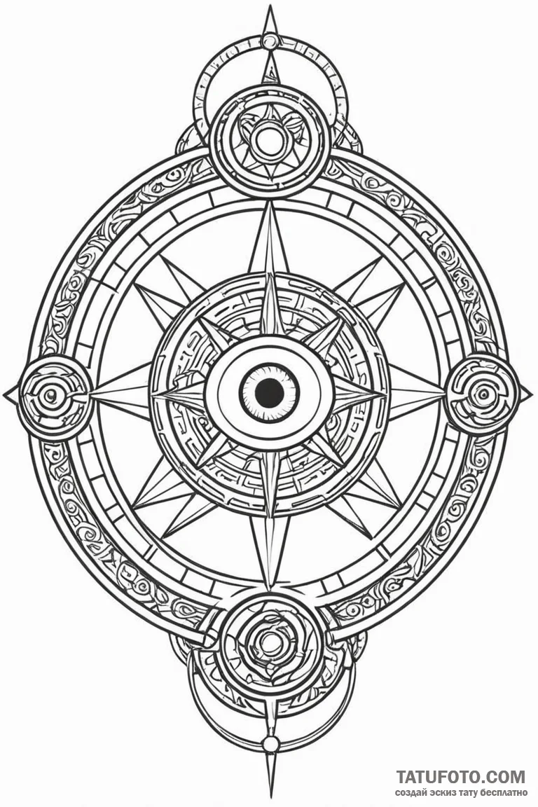 A linework tattoo of the eye of agamotto, - эскиз тату (№1750725877_1, 24.06.2025 00:44) — Tatufoto.com