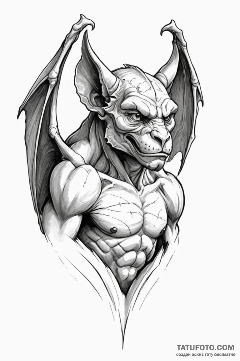 Gargoyle - эскиз тату (№1750726596_0, 24.06.2025 00:56) — Tatufoto.com