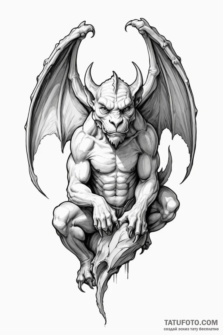 Gargoyle - эскиз тату (№1750726596_1, 24.06.2025 00:56) — Tatufoto.com