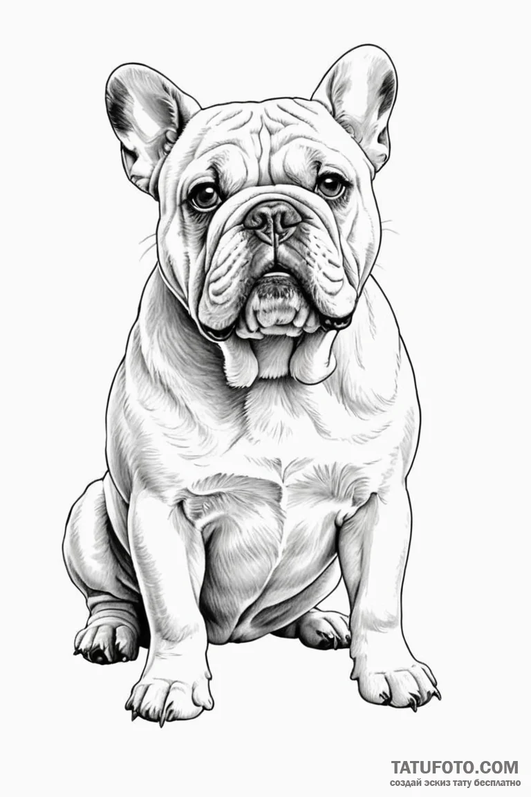 Bulldog - эскиз тату (№1750730098_1, 24.06.2025 01:54) — Tatufoto.com