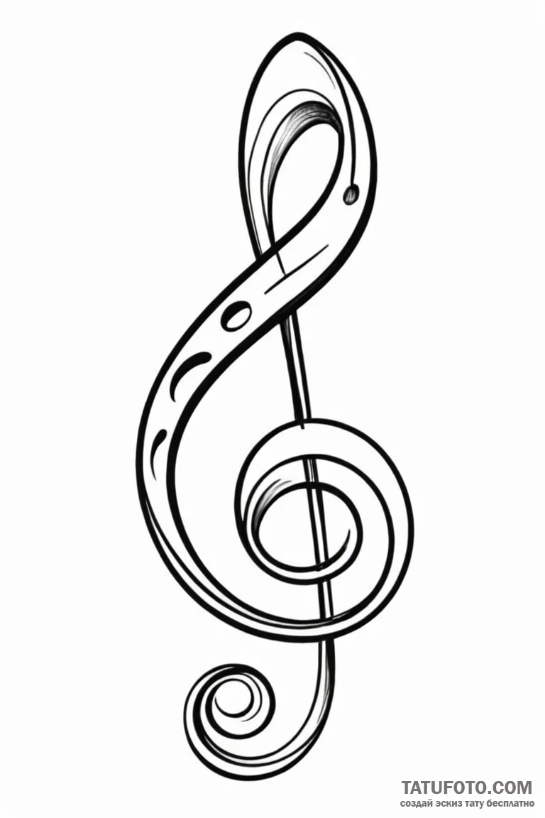 Bass clef - эскиз тату (№1750732151_0, 24.06.2025 02:29) — Tatufoto.com