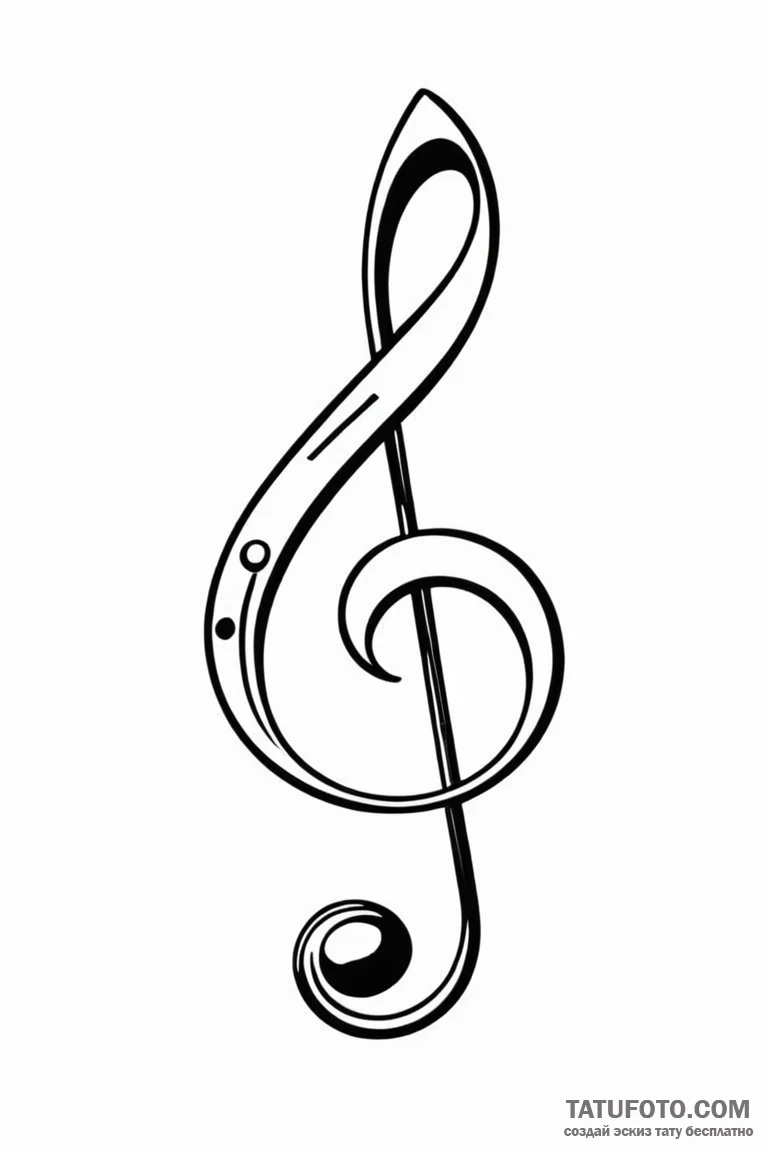 Bass clef - эскиз тату (№1750732151_1, 24.06.2025 02:29) — Tatufoto.com