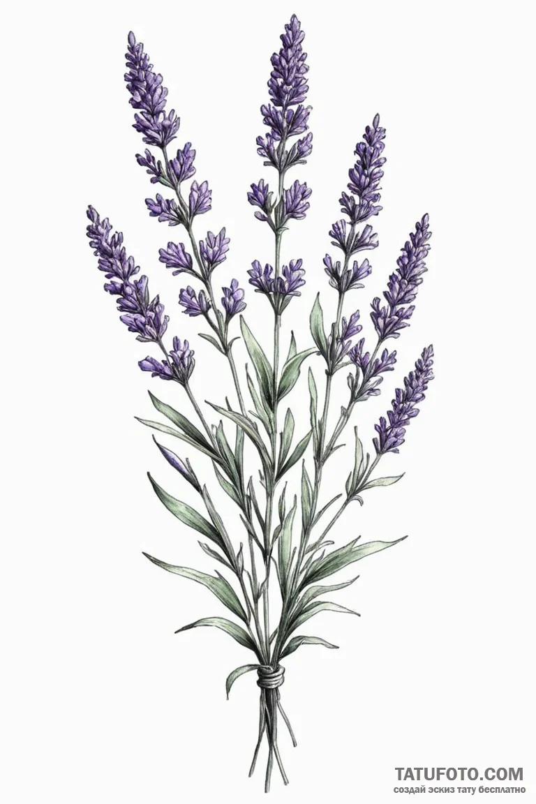 Lavender - эскиз тату (№1750734623_1, 24.06.2025 03:10) — Tatufoto.com