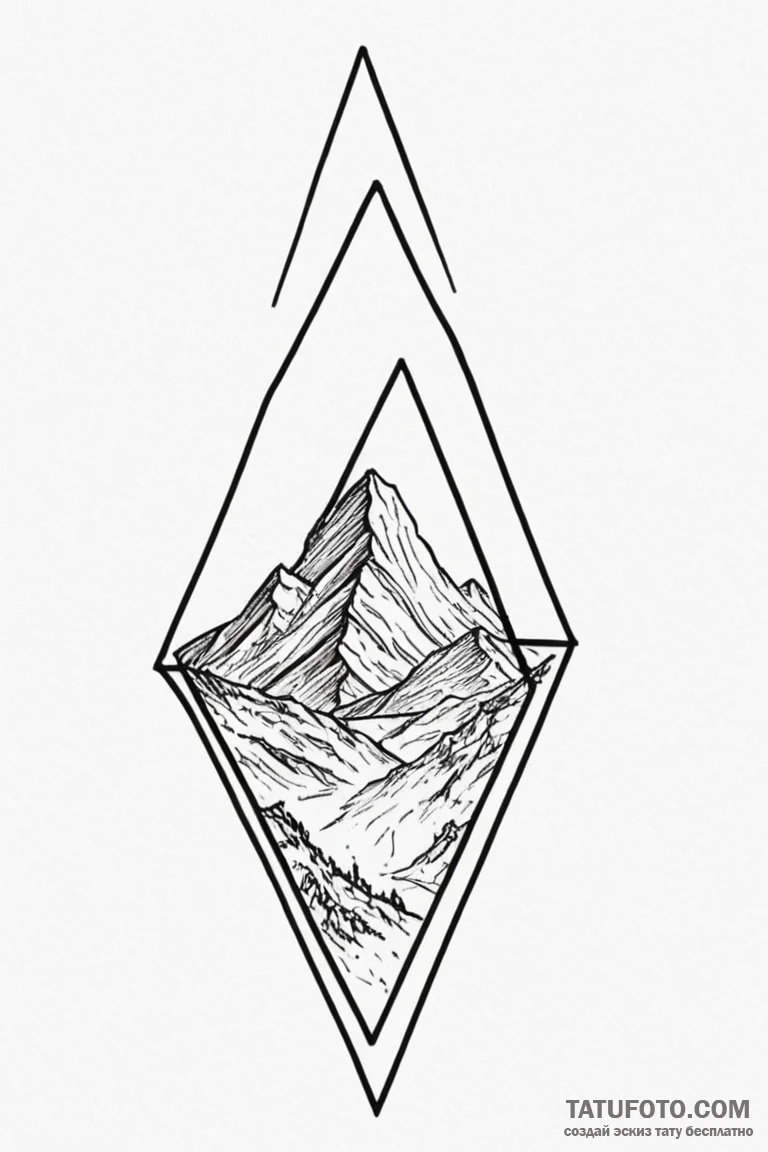 Triangle - эскиз тату (№1750736469_0, 24.06.2025 03:41) — Tatufoto.com
