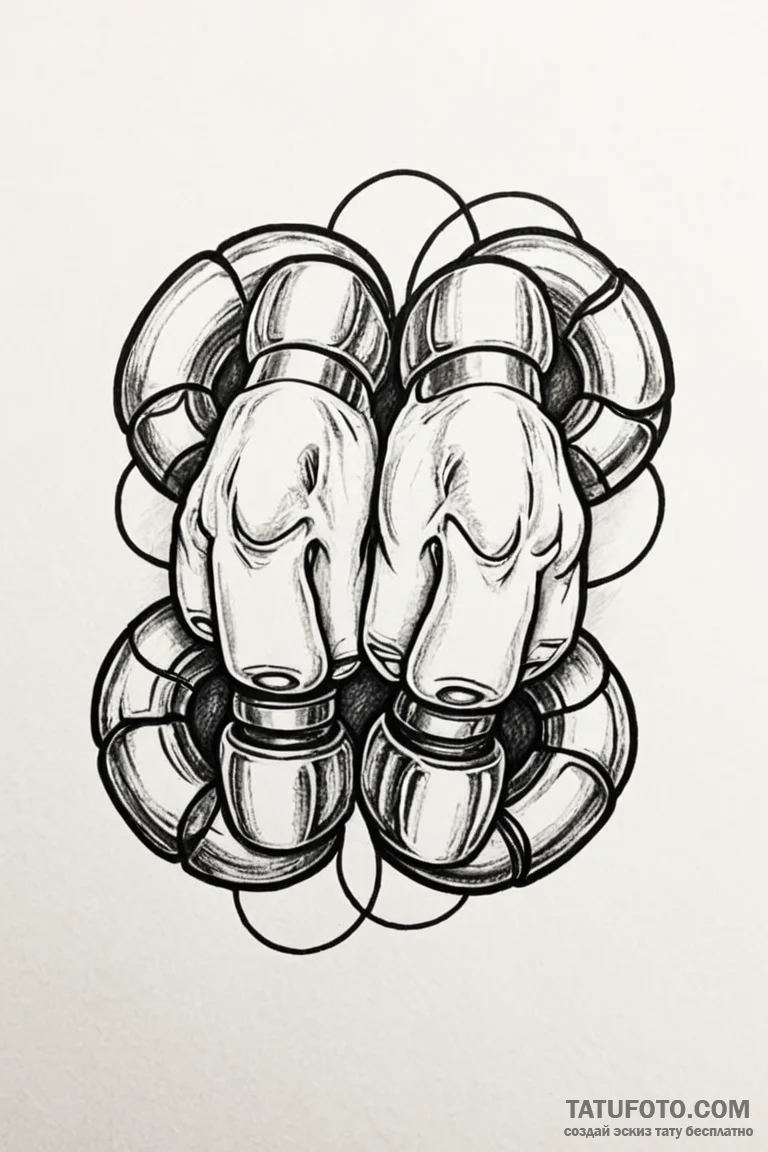 Brass knuckles - эскиз тату (№1750736608_0, 24.06.2025 03:43) — Tatufoto.com