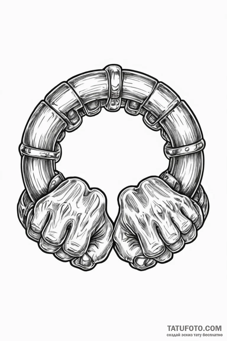 Brass knuckles - эскиз тату (№1750736608_1, 24.06.2025 03:43) — Tatufoto.com