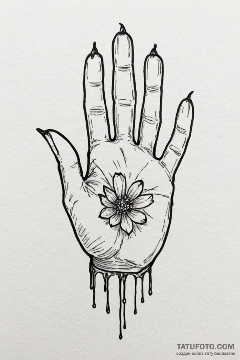 Handpoke (style as an object, if need) - эскиз тату (№1750737478_0, 24.06.2025 03:57) — Tatufoto.com
