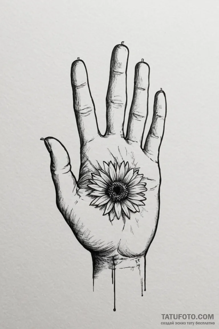 Handpoke (style as an object, if need) - эскиз тату (№1750737478_1, 24.06.2025 03:57) — Tatufoto.com
