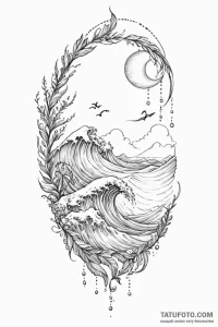 Ocean - эскиз тату (№1750738479_0, 24.06.2025 04:14) — Tatufoto.com