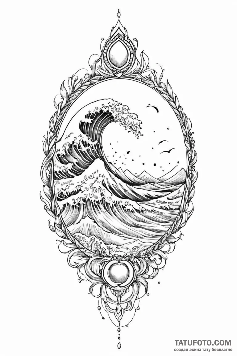 Ocean - эскиз тату (№1750738479_1, 24.06.2025 04:14) — Tatufoto.com