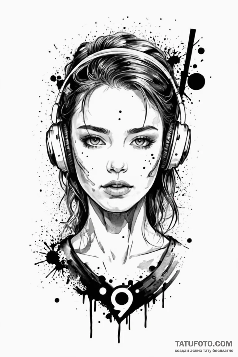 A trash polka design of the "would you like t... - эскиз тату (№1750739221_0, 24.06.2025 04:27) — Tatufoto.com