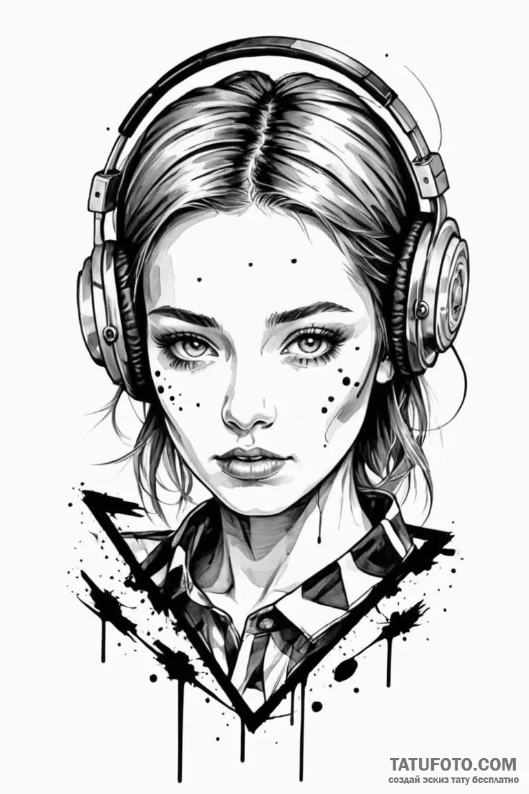 A trash polka design of the "would you like t... - эскиз тату (№1750739221_1, 24.06.2025 04:27) — Tatufoto.com