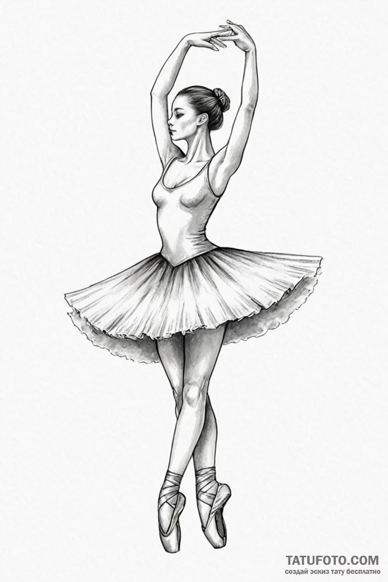 Ballerina - эскиз тату (№1750739362_0, 24.06.2025 04:29) — Tatufoto.com
