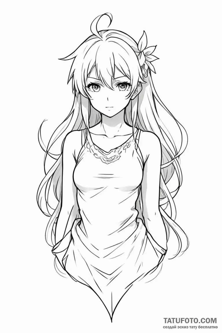 культовое аниме (iconic anime) - эскиз тату (№1750741875_0, 24.06.2025 05:11) — Tatufoto.com