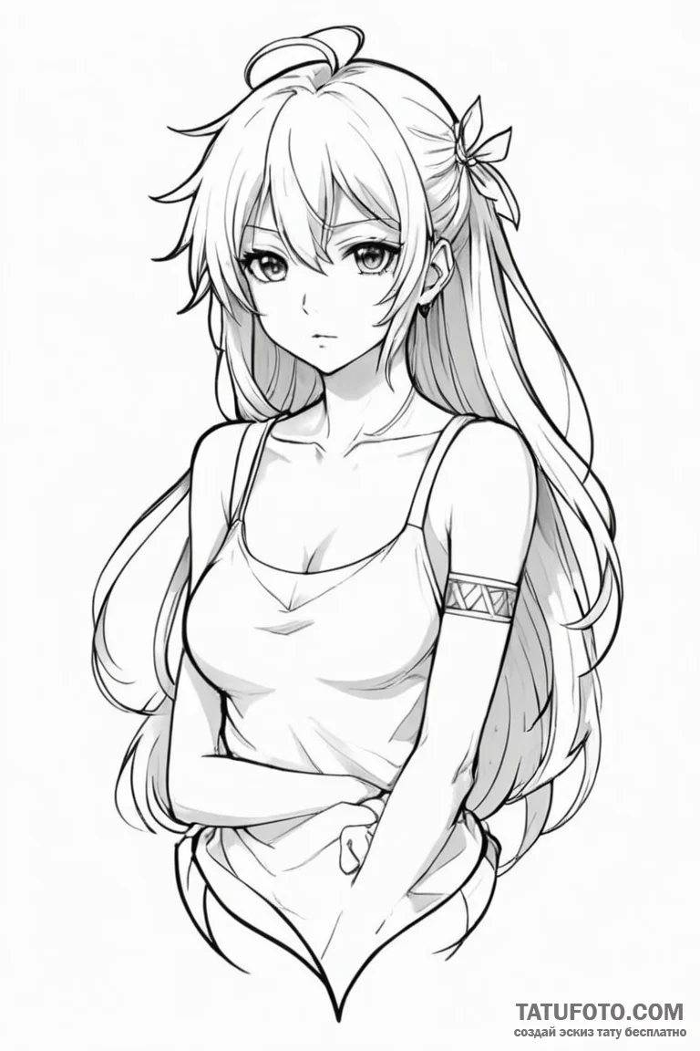 культовое аниме (iconic anime) - эскиз тату (№1750741875_1, 24.06.2025 05:11) — Tatufoto.com