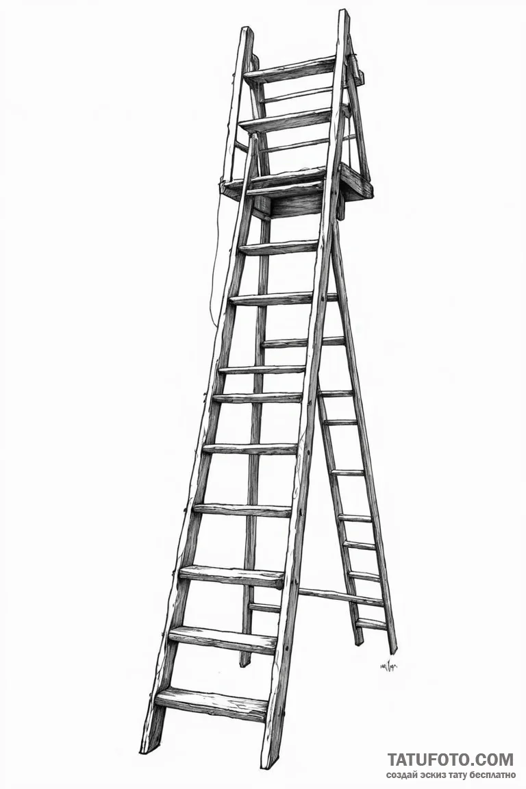 Ladder - эскиз тату (№1750742019_1, 24.06.2025 05:13) — Tatufoto.com