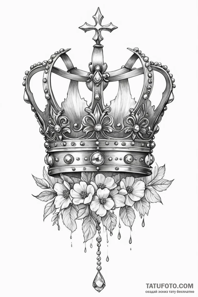 Crown - эскиз тату (№1750742977_1, 24.06.2025 05:29) — Tatufoto.com