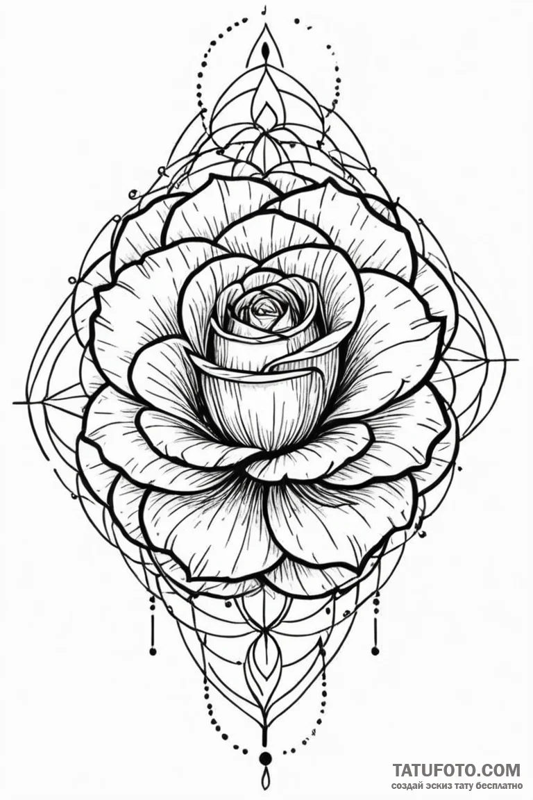 Withered rose shedding petals of dust, tattoo... - эскиз тату (№1750743662_1, 24.06.2025 05:41) — Tatufoto.com